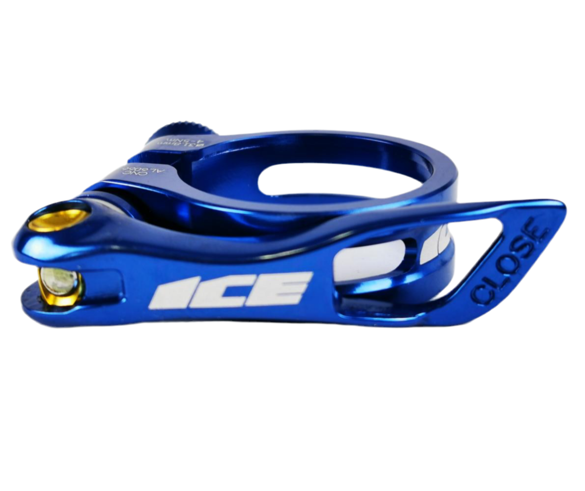 Collier de selle rapide ICE CLAMP Ø 31,8mm Bleu