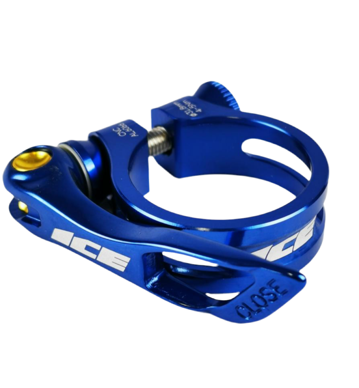 Collier de selle rapide ICE CLAMP Ø 31,8mm Bleu