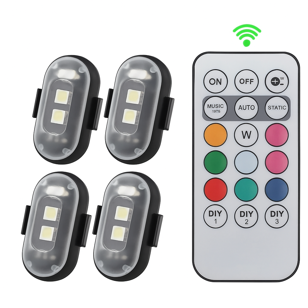 Kit de 4 Lumières LED Multicolores