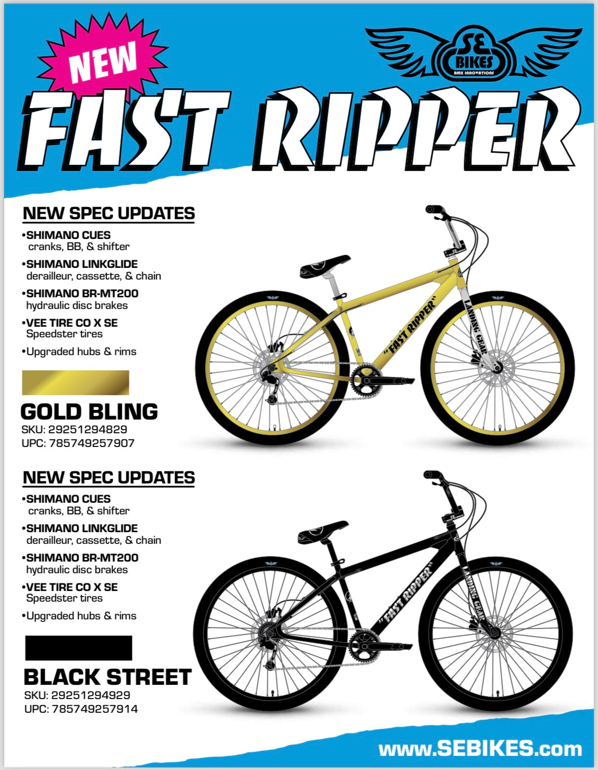 SEBikes Fast Ripper 2025 Black 29’’