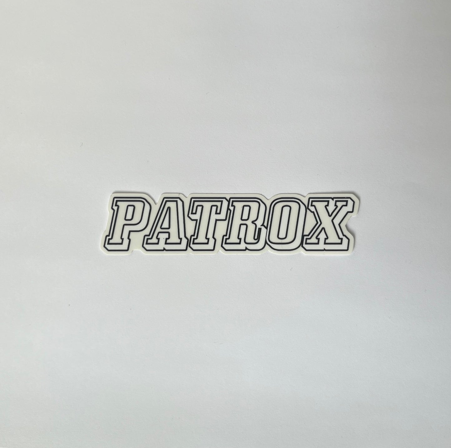 Sticker Patrox transparent blanc