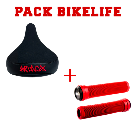 PACK BIKELIFE SELLE + ODI LONGNECK 135MM ROUGE