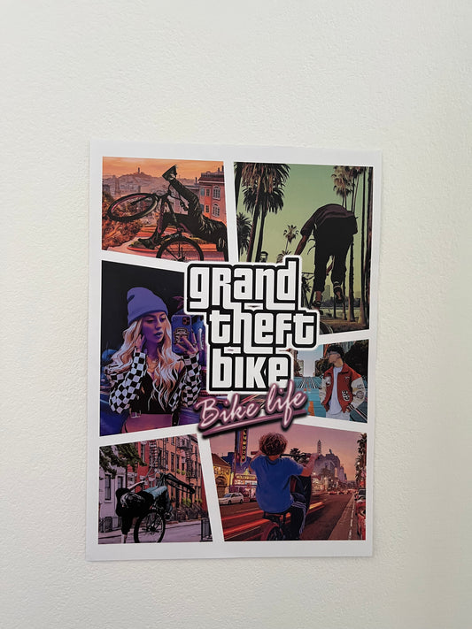 POSTER GRAND THEFT BIKELIFE PATROX A4