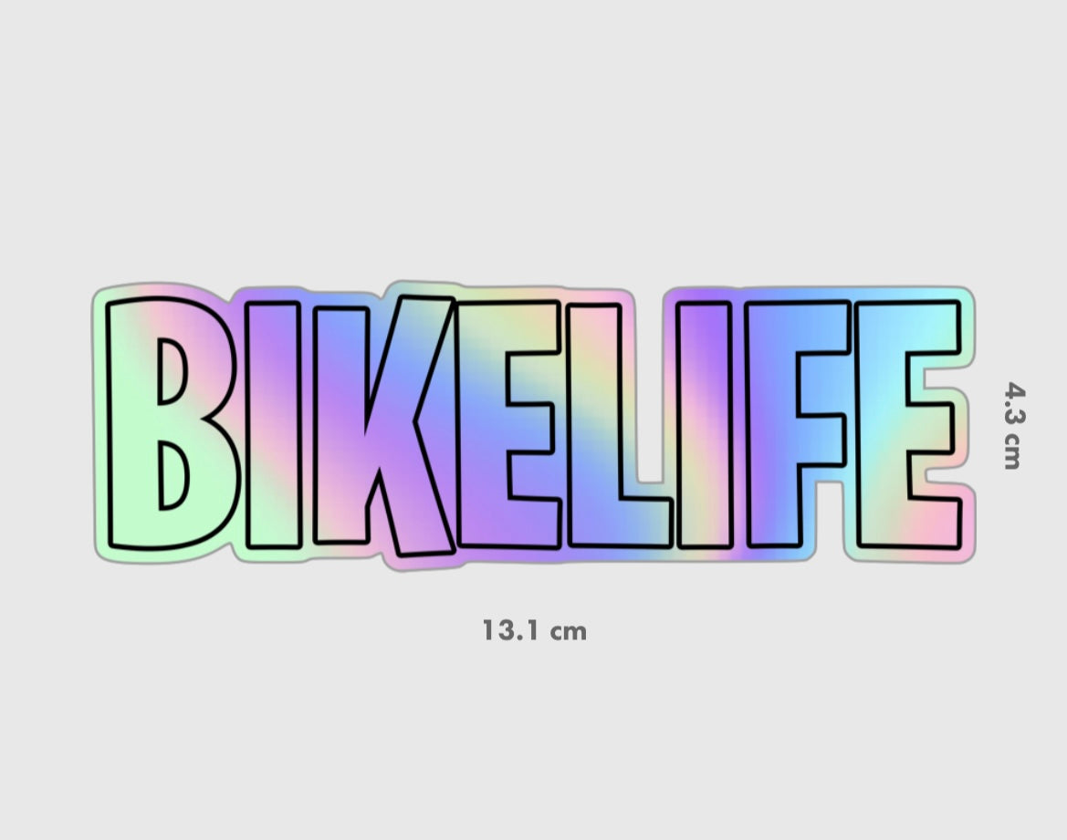 Grand sticker BIKELIFE holographique