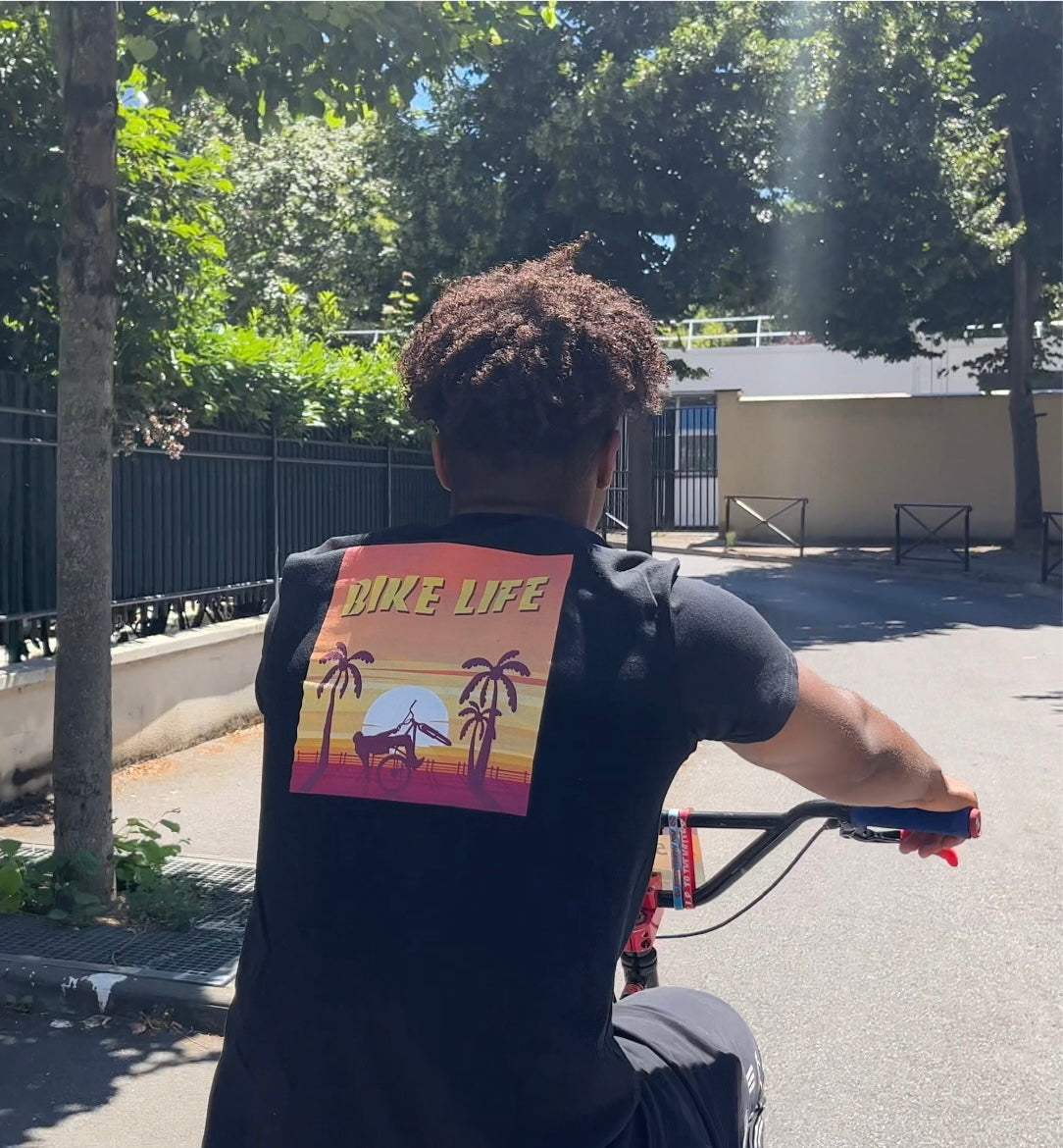 Tee-shirt BIKELIFE bavette sunset summer édition