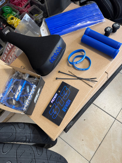 SELLE PATROX NOIRE ET BLEU FONCÉ EDITION BIKELIFE