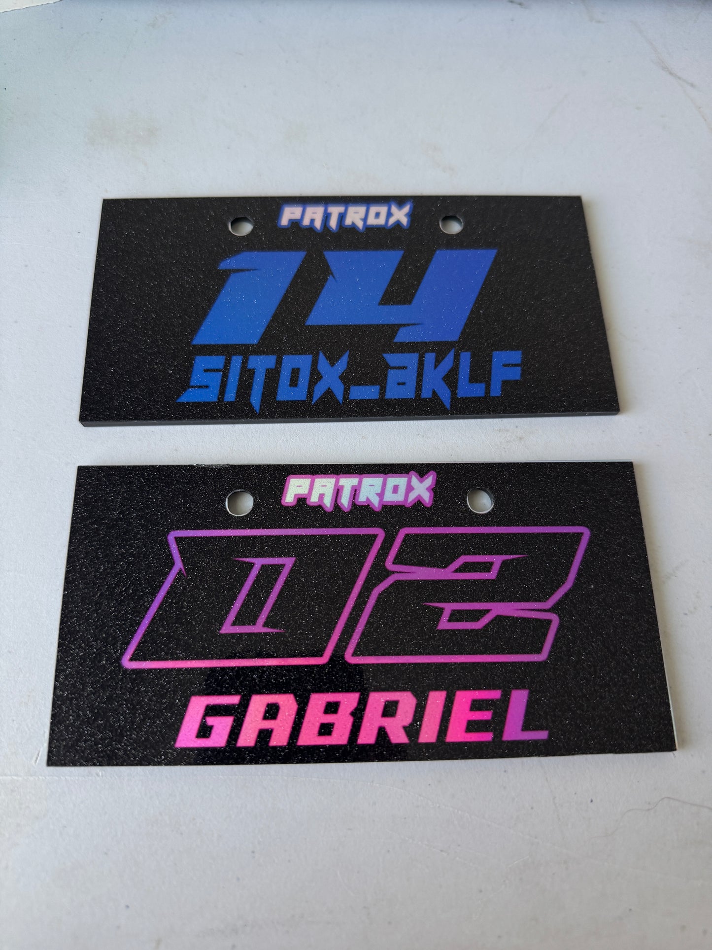 PLAQUE ARRIÈRE PATROX PERSONNALISABLE