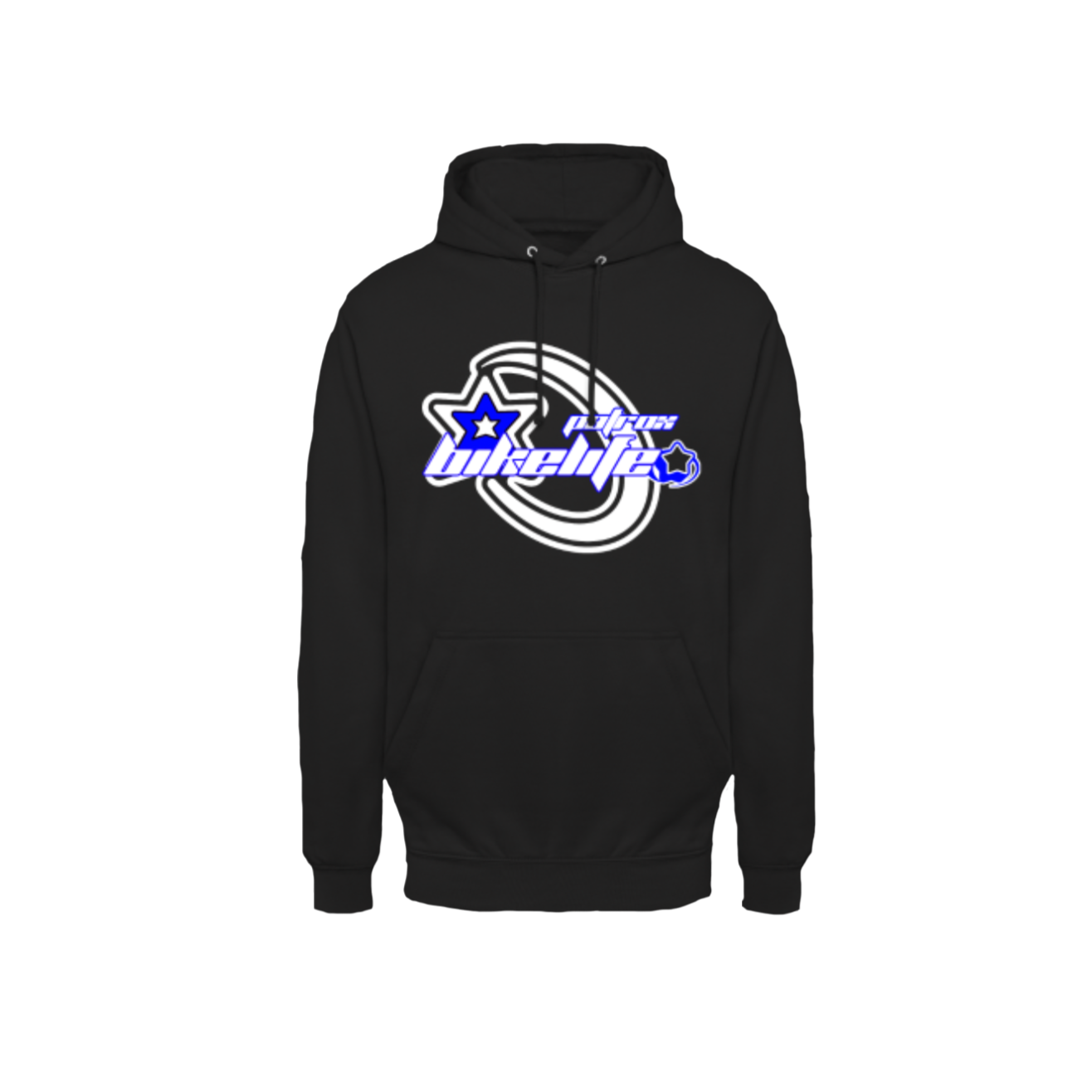 Sweat-Shirt capuche noir design Y2K BIKELIFE