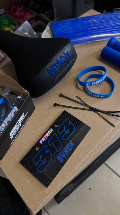 SELLE PATROX NOIRE ET BLEU FONCÉ EDITION BIKELIFE