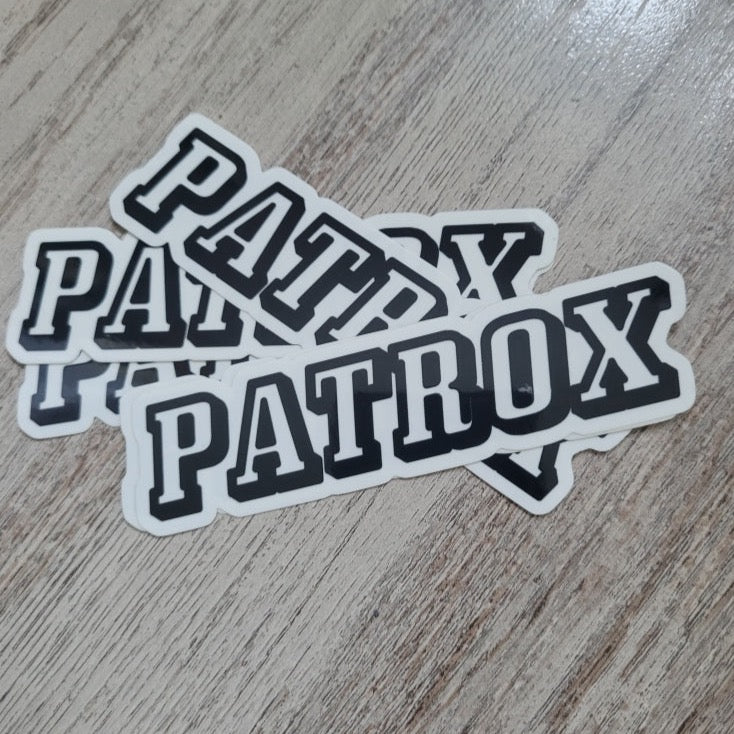 Sticker Patrox transparent noir