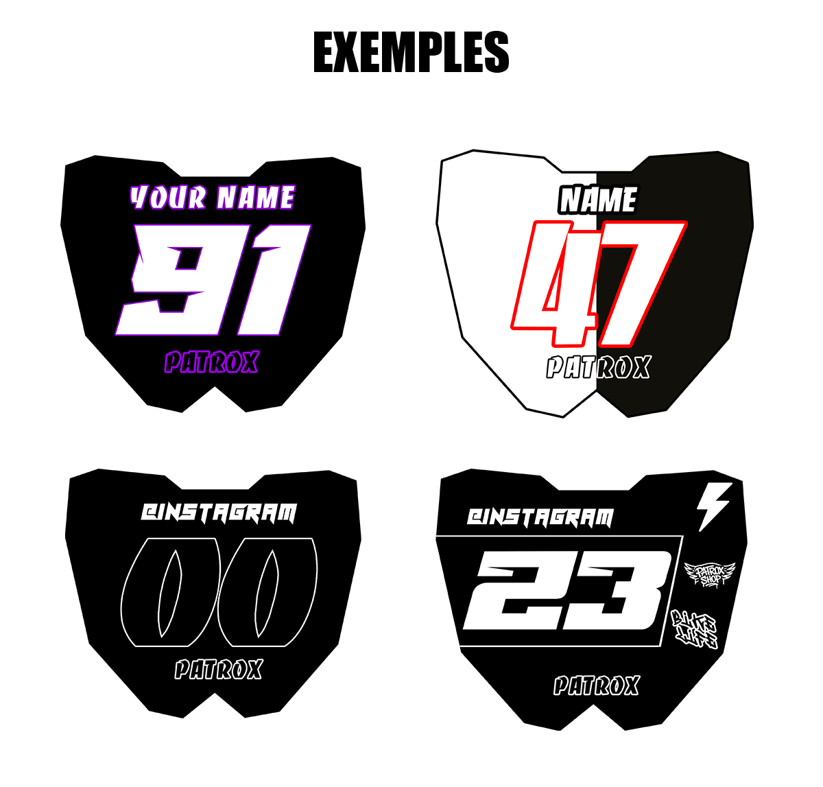 ODI PLAQUE NUMERO CUSTOM AVANT VTT, BMX CRUISER