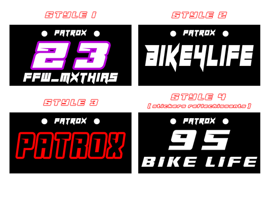 PLAQUE ARRIÈRE PATROX PERSONNALISABLE